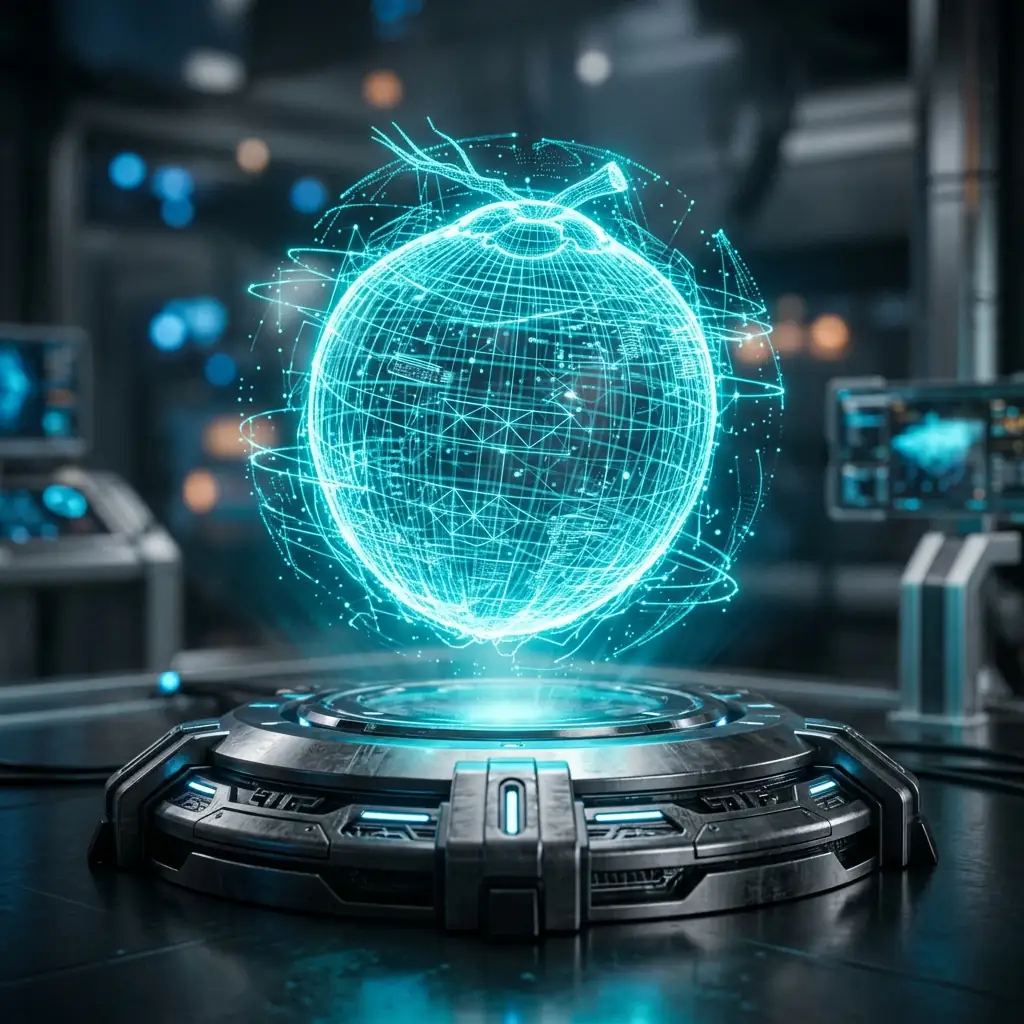 Glowing holographic coconut